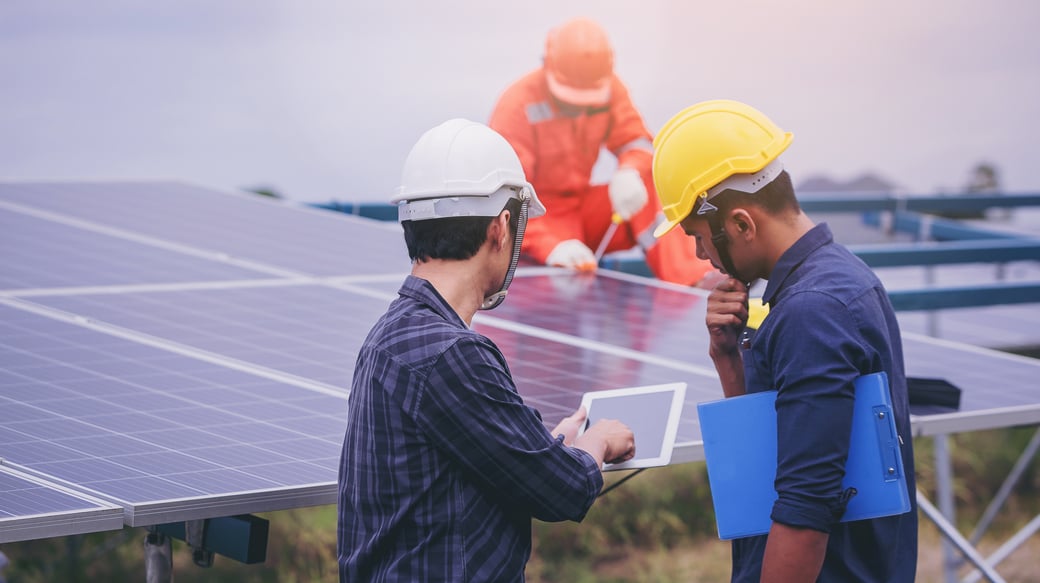 work at solar farm