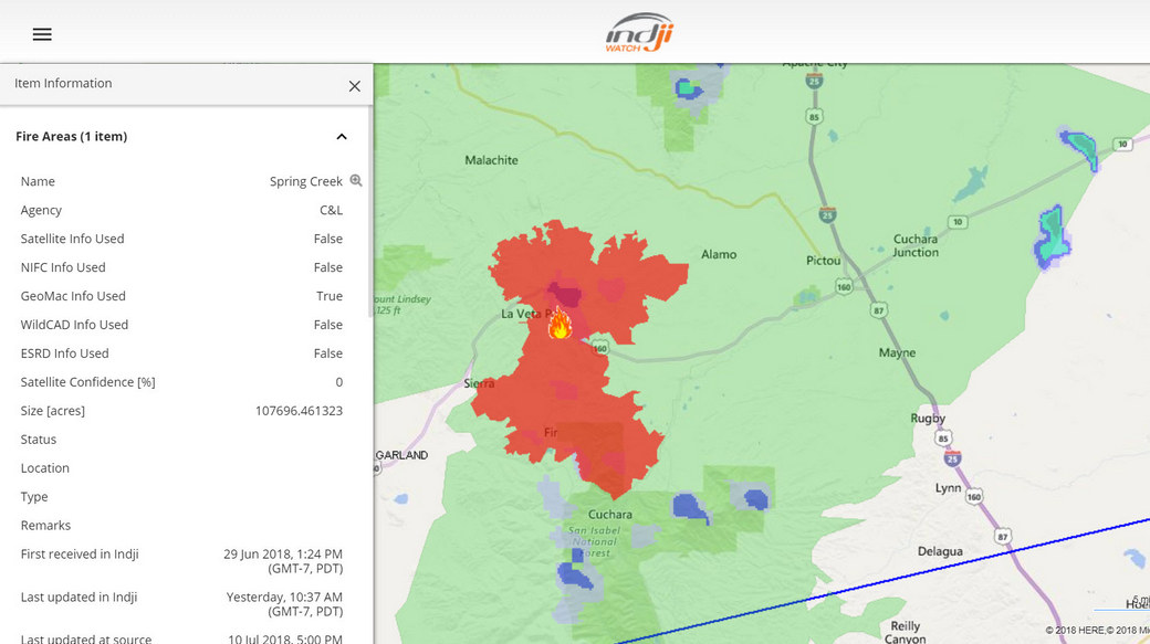 Wildfire perimeter