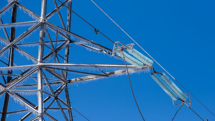 Precipitation based icing on utility structure
