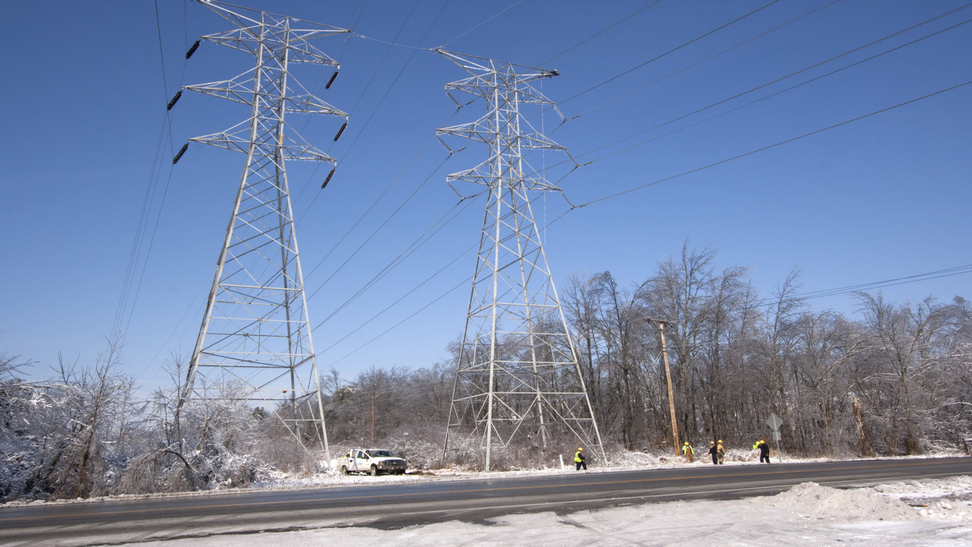 Utility lines in extreme cold