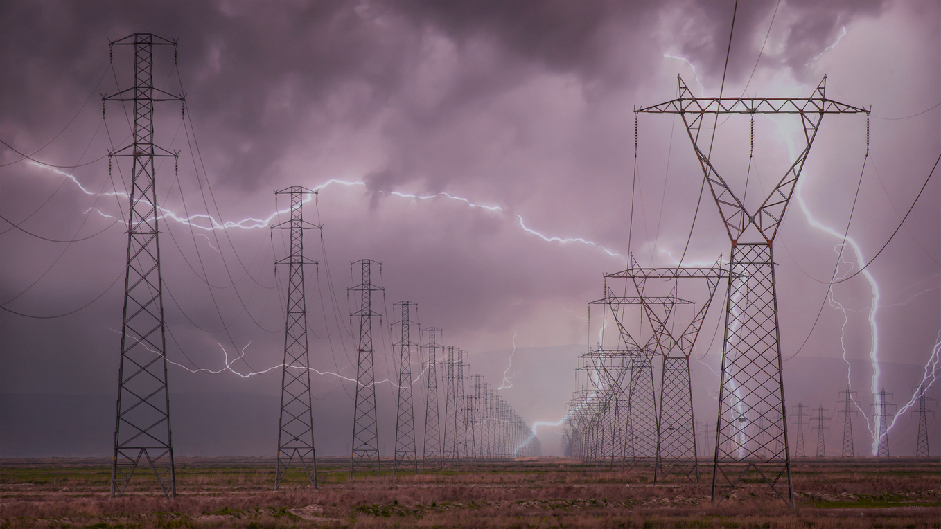 Lightning over transmission lines