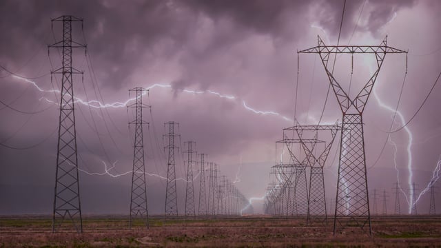 Lightning threat to utility structures