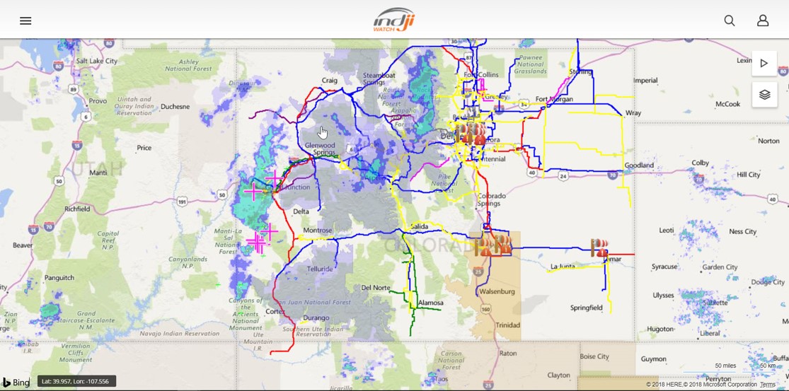 Lightning strikes in relation to utility lines Lightning strikes in relation to utility lines